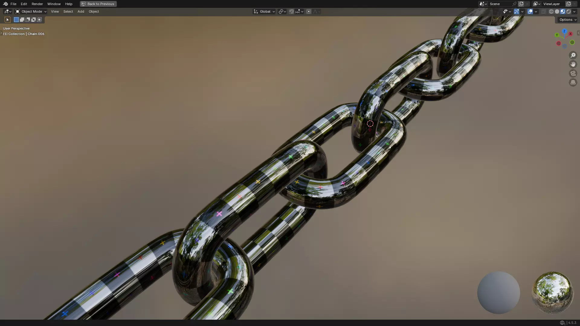 Silver Chain PBR 3D model_39