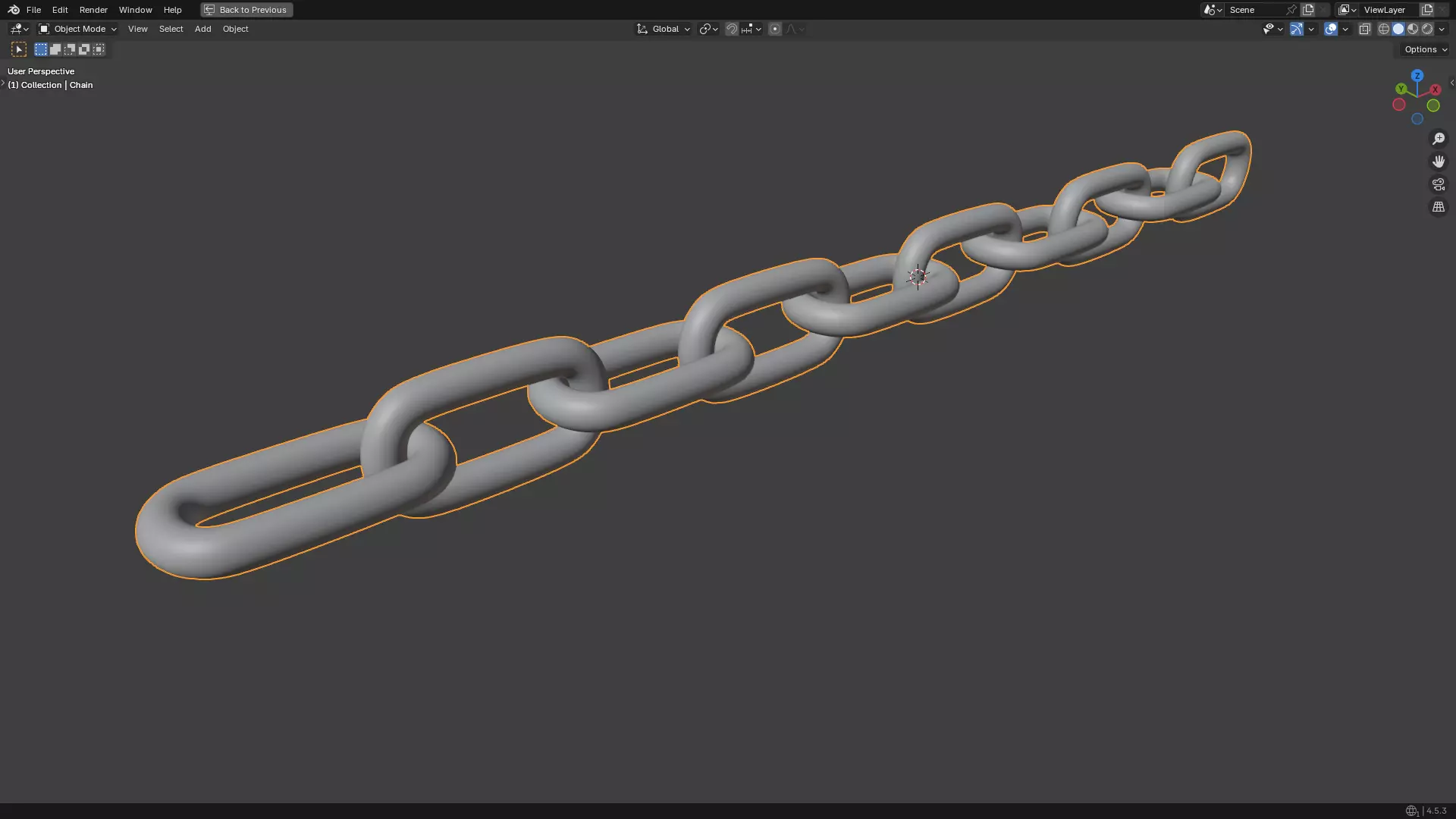 Silver Chain PBR 3D model_17