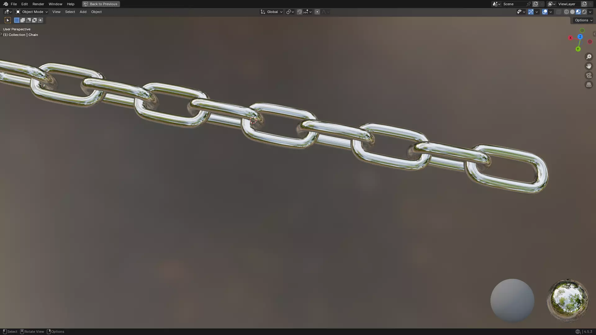 Silver Chain PBR 3D model_8