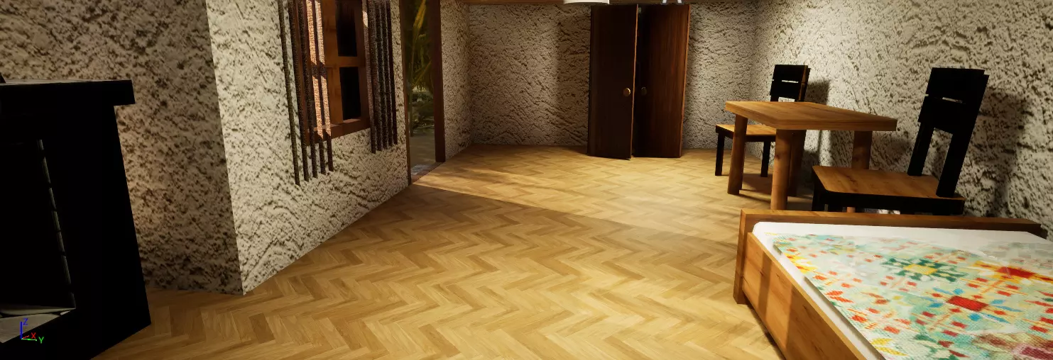 old small house Low-poly 3D model_7