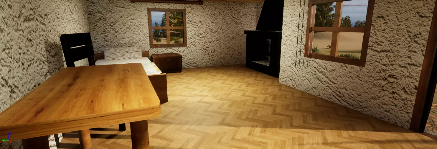 old small house Low-poly 3D model_8