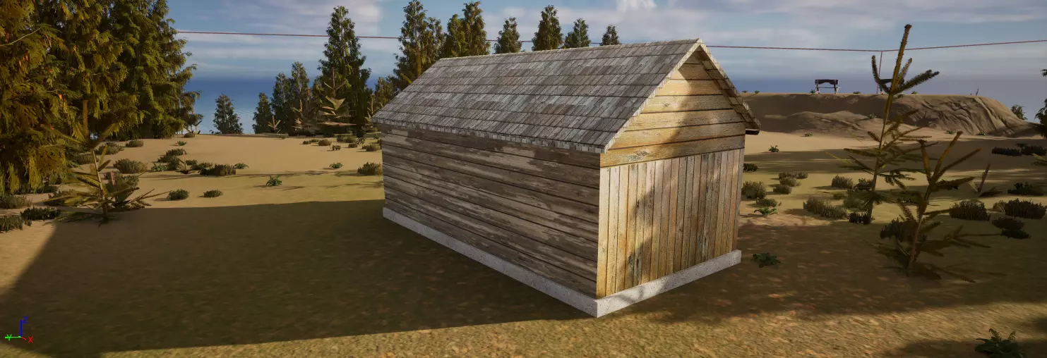 old small house Low-poly 3D model_6