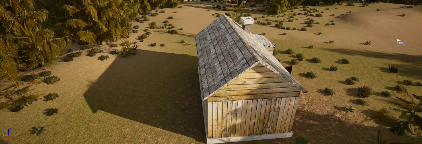 old small house Low-poly 3D model_5