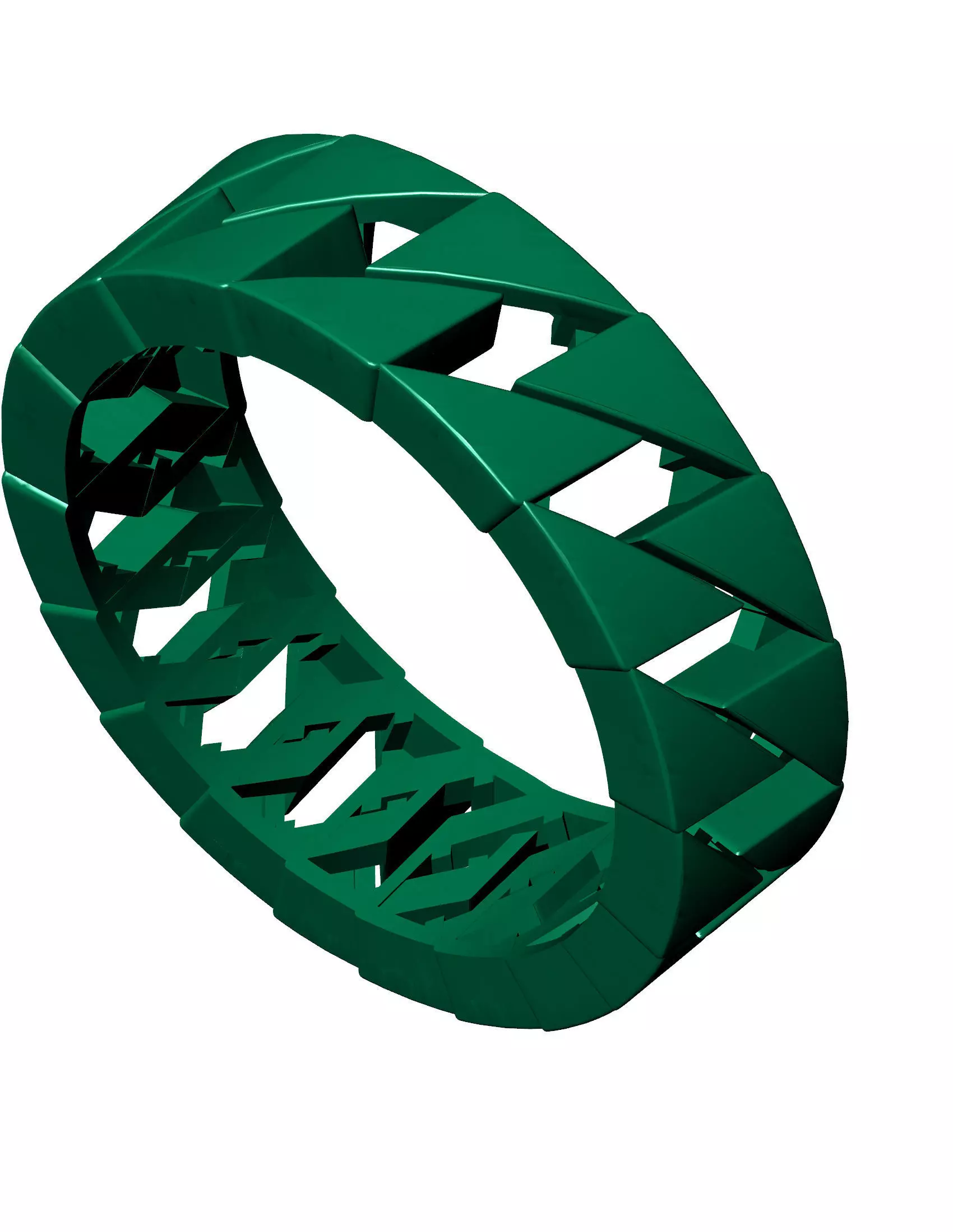 82 Size MIAMI CUBAN LINK RING JEWELRY 3D Model Collection_12