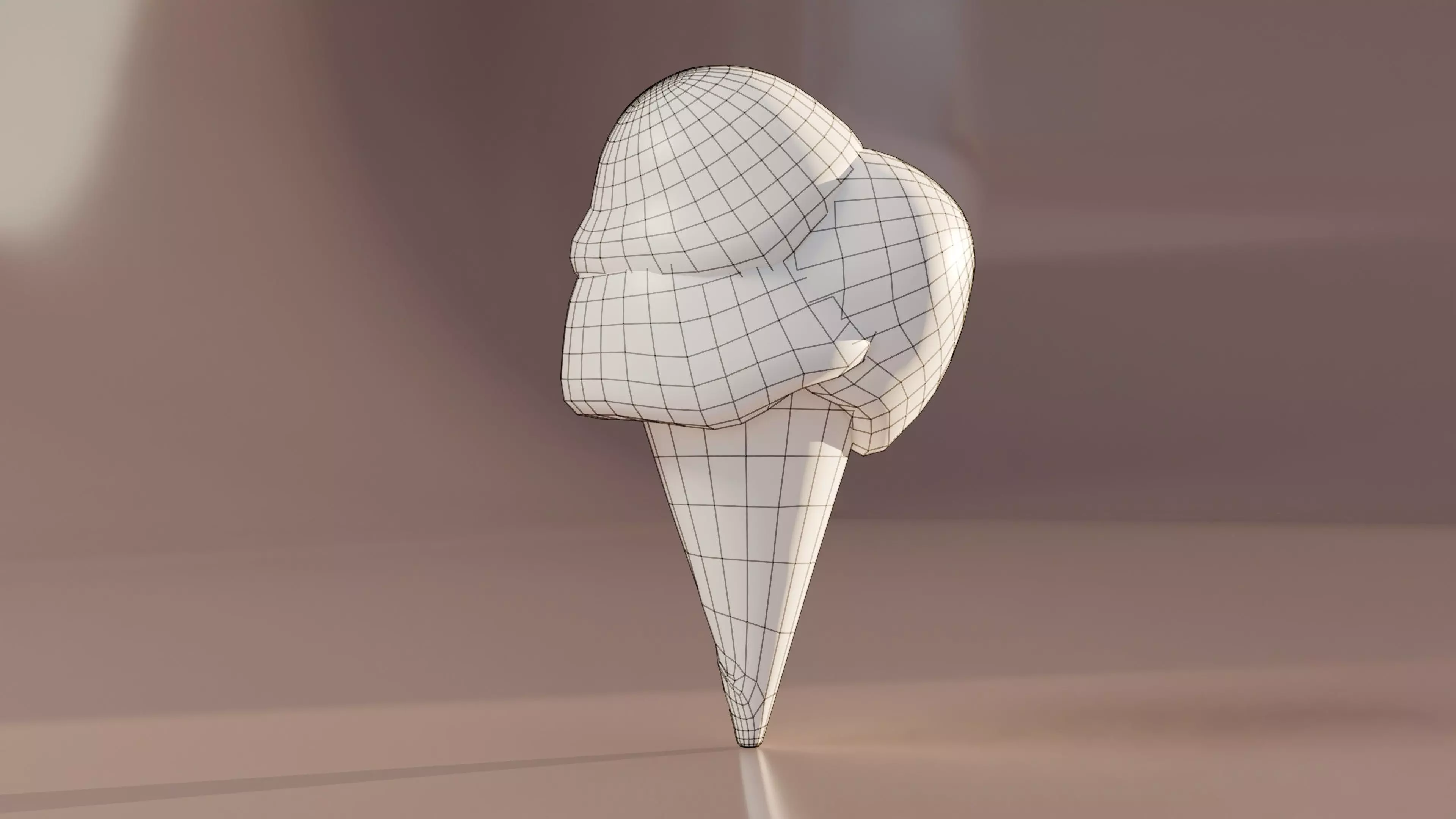 Mini Modular Ice Cream Pack Low Poly Game Ready with LODs Low-poly 3D model_5