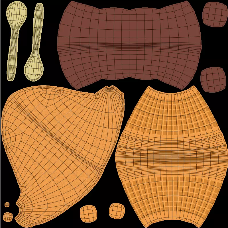 Mini Modular Ice Cream Pack Low Poly Game Ready with LODs Low-poly 3D model_16