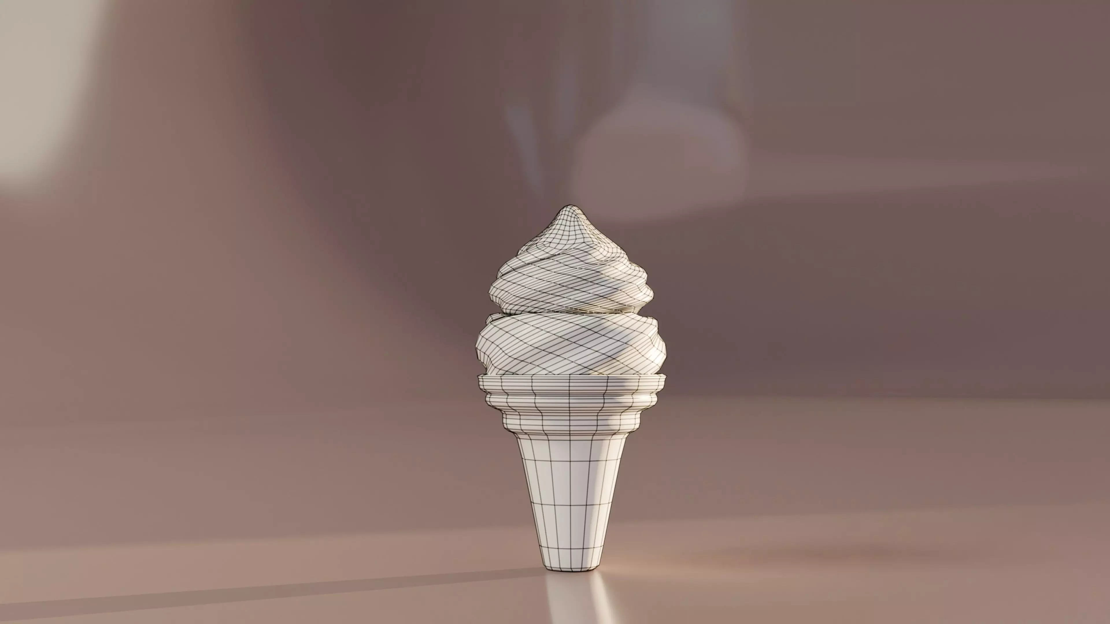 Mini Modular Ice Cream Pack Low Poly Game Ready with LODs Low-poly 3D model_7