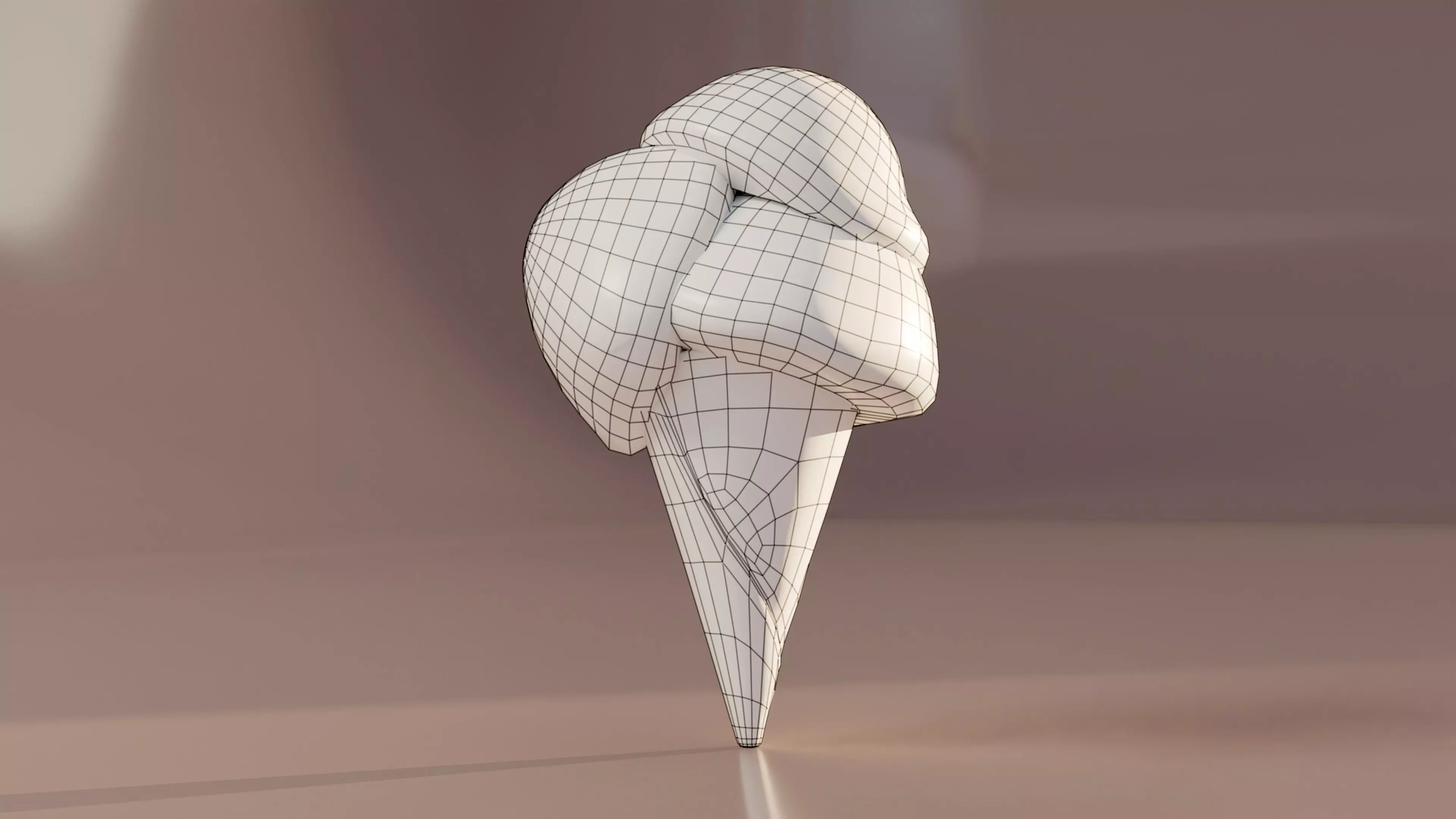 Mini Modular Ice Cream Pack Low Poly Game Ready with LODs Low-poly 3D model_3