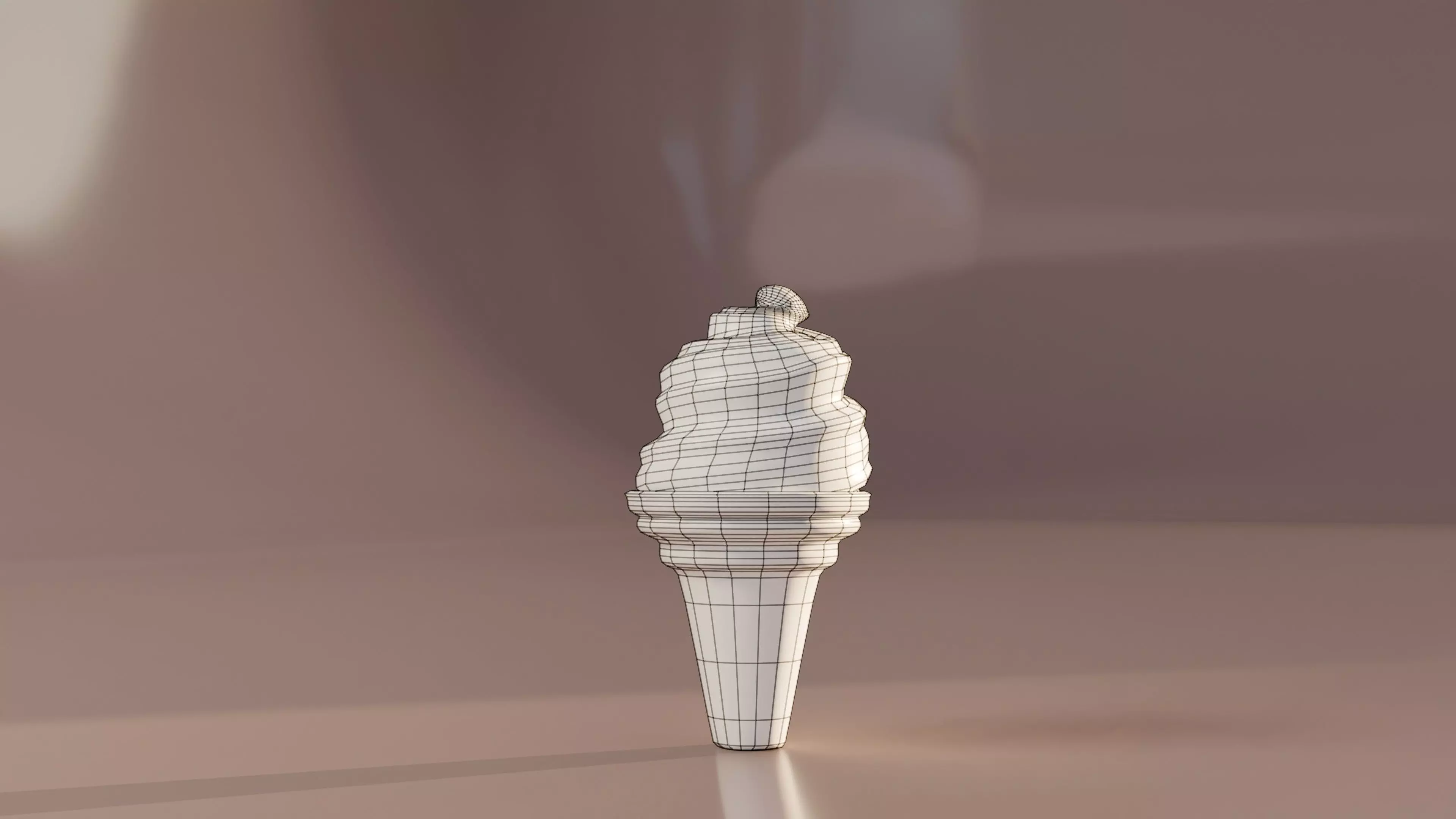 Mini Modular Ice Cream Pack Low Poly Game Ready with LODs Low-poly 3D model_9