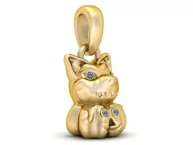 CAT PENDANT 3D PRINATBLE MODEL 3D print model_1