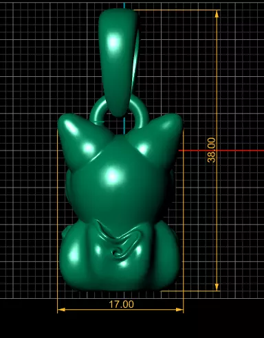 CAT PENDANT 3D PRINATBLE MODEL 3D print model_4