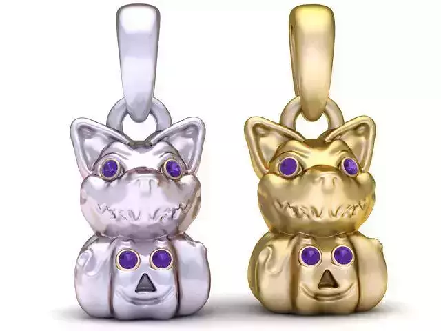 CAT PENDANT 3D PRINATBLE MODEL 