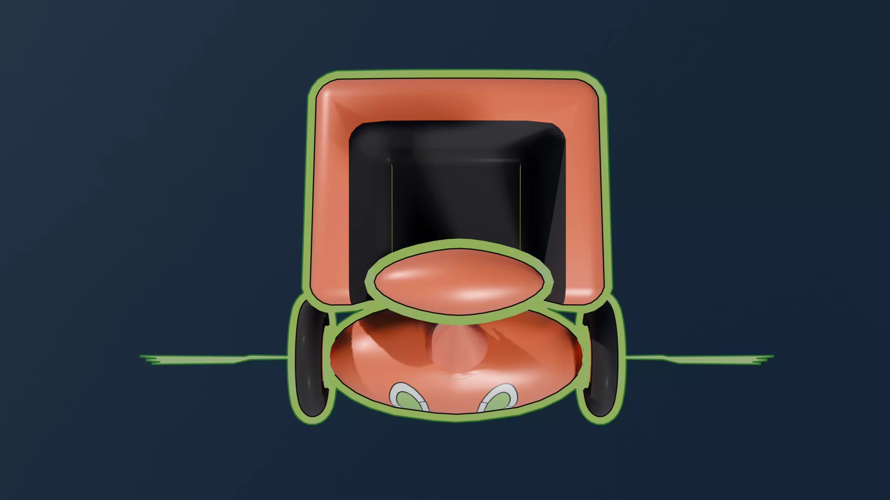 Pokemon Rotom Mow Form and Shiny version  3D model_9