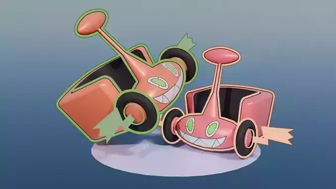 Pokemon Rotom Mow Form and Shiny version  3D model
