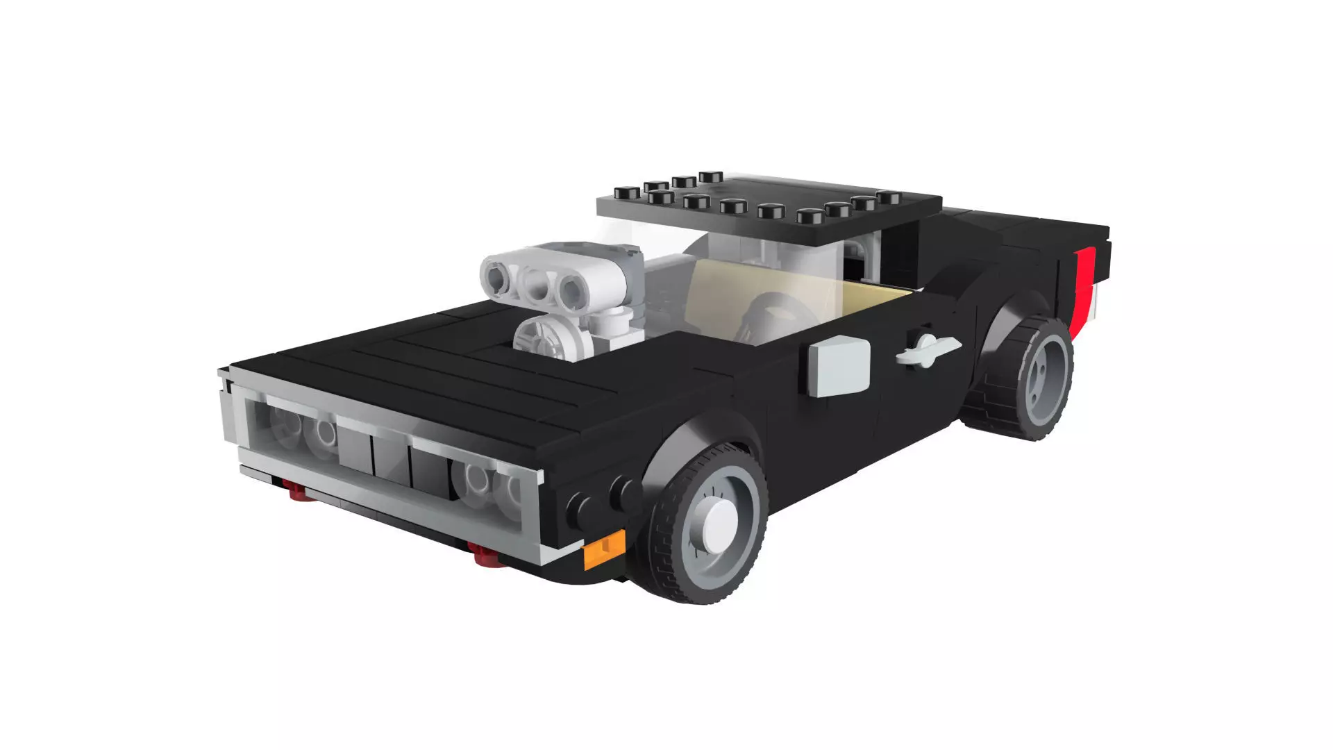 MocBricks3D - Dodge Charger 3D print model_0