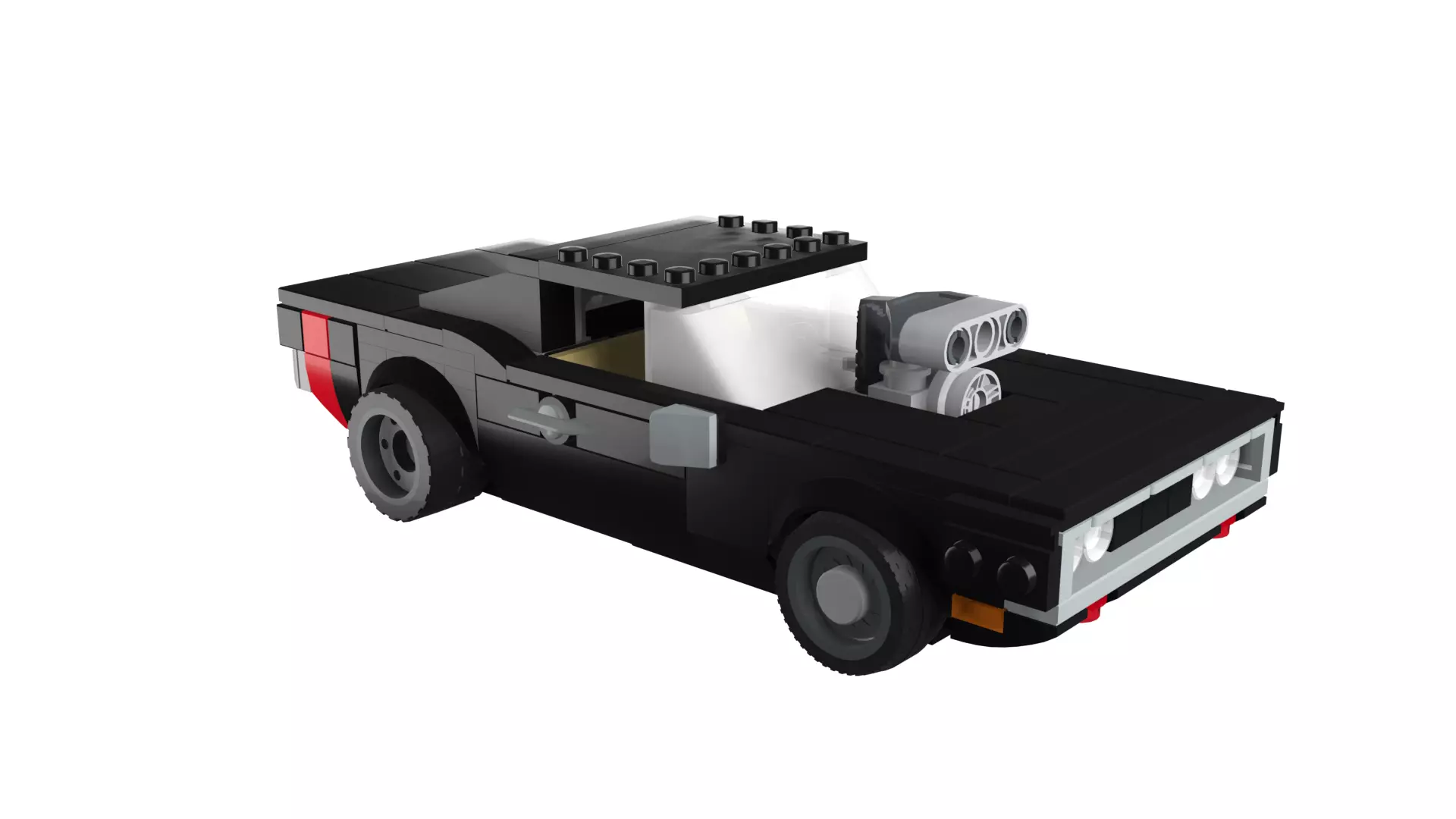 MocBricks3D - Dodge Charger 3D print model_13