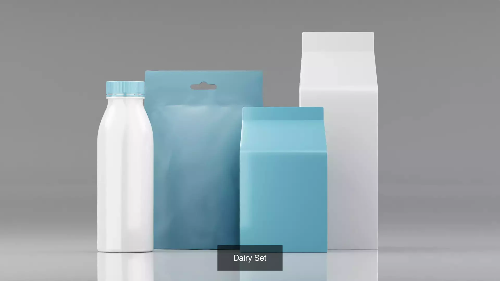 Dairy Set 3D Model Collection_3