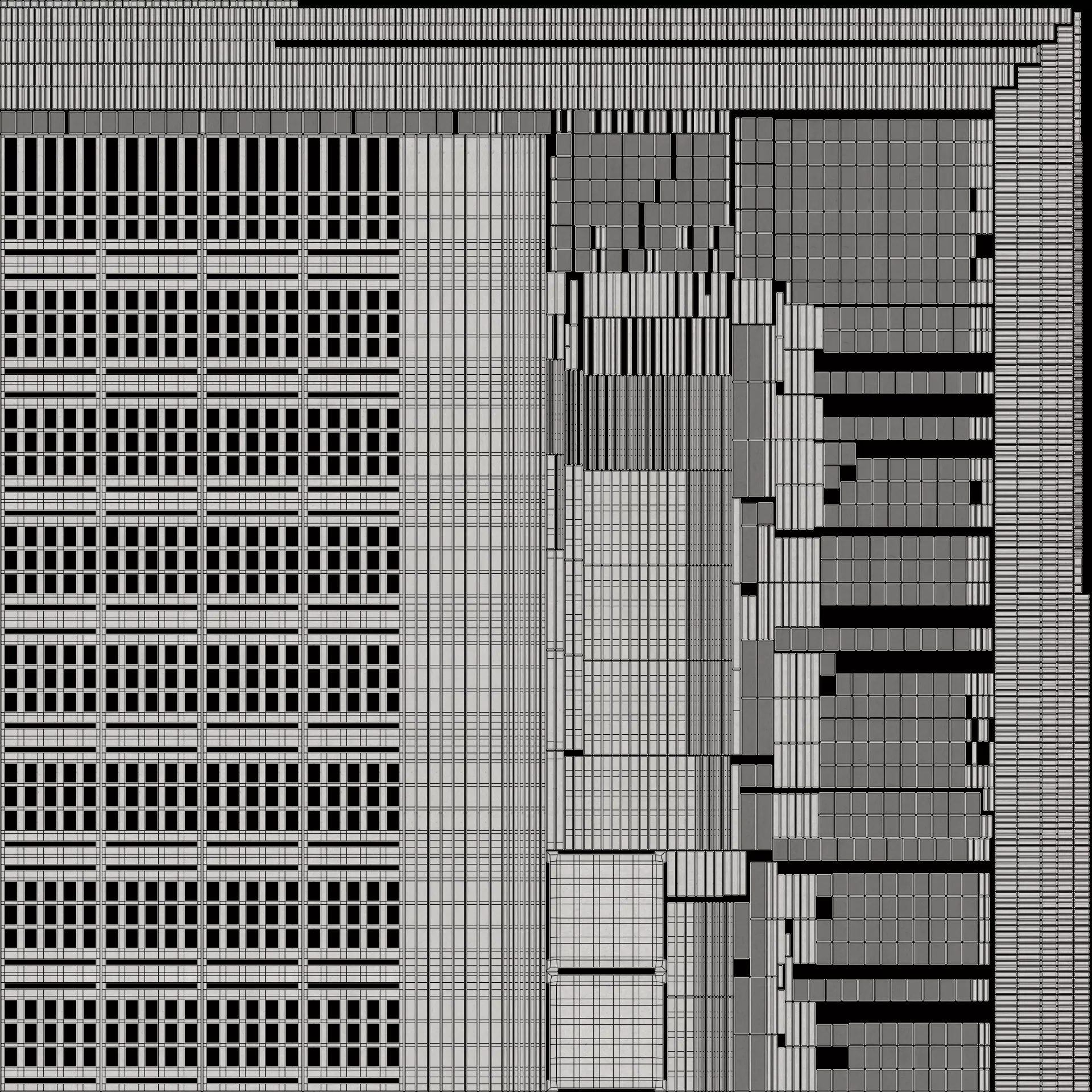 Paper City Block Low-poly 3D model_8