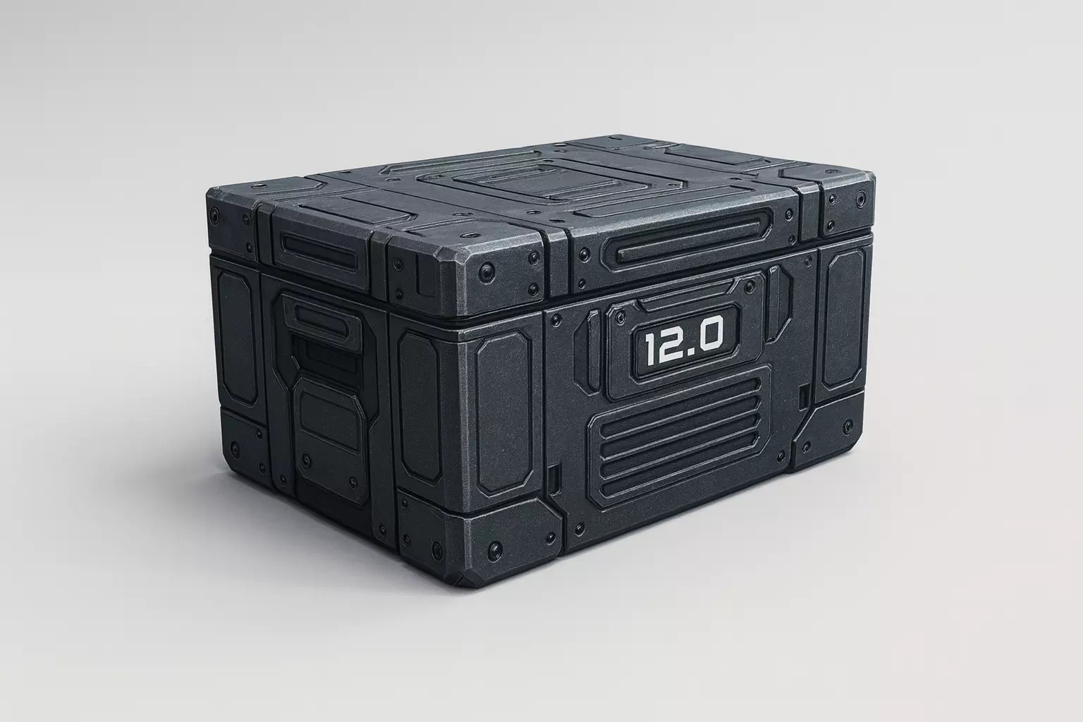 Game-Ready Sci-Fi Crate Low-poly 3D model_0
