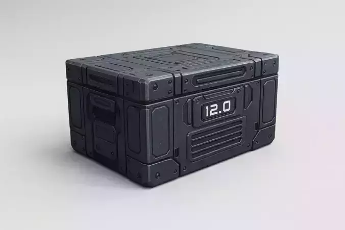 Game-Ready Sci-Fi Crate Low-poly 3D model Game-Ready Sci-Fi Crate Low-poly 3D model