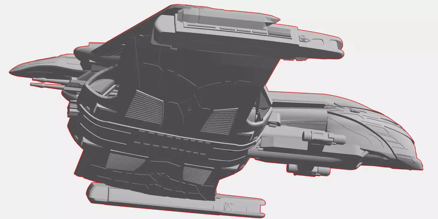 Romulan star striker 3D print model_9
