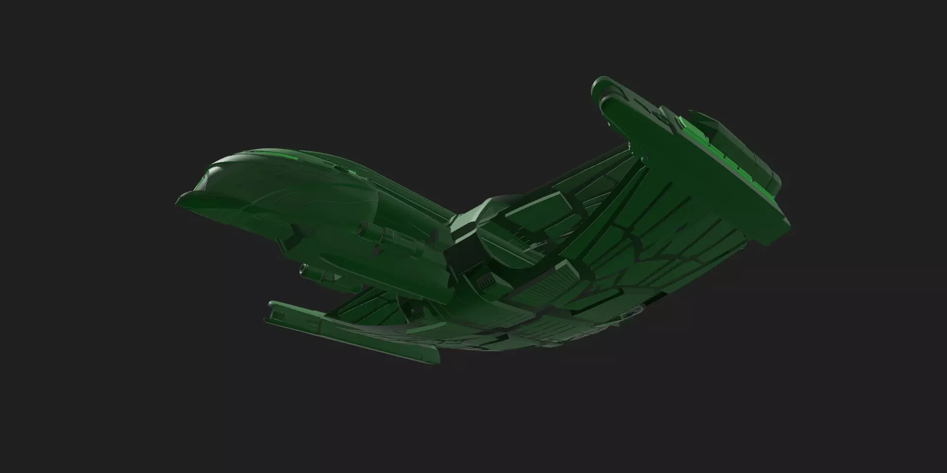 Romulan star striker 3D print model_1