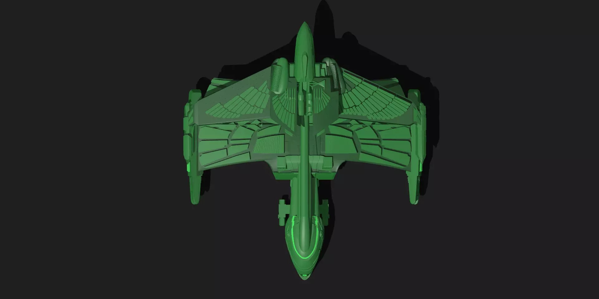 Romulan star striker 3D print model_4