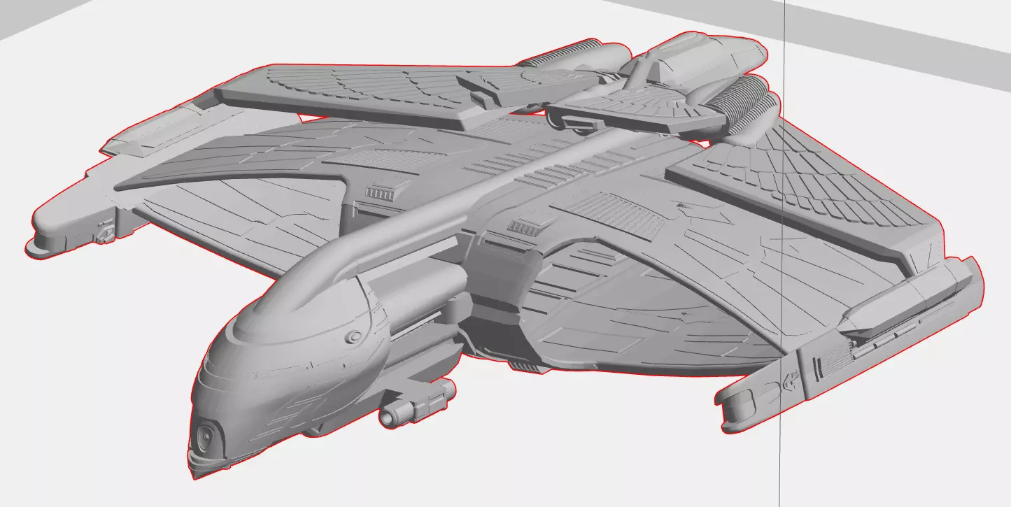 Romulan star striker 3D print model_6