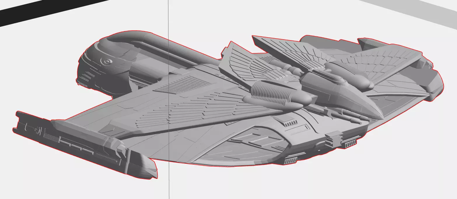 Romulan star striker 3D print model_8