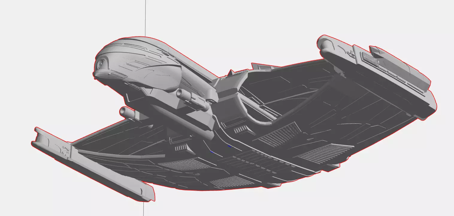 Romulan star striker 3D print model_7