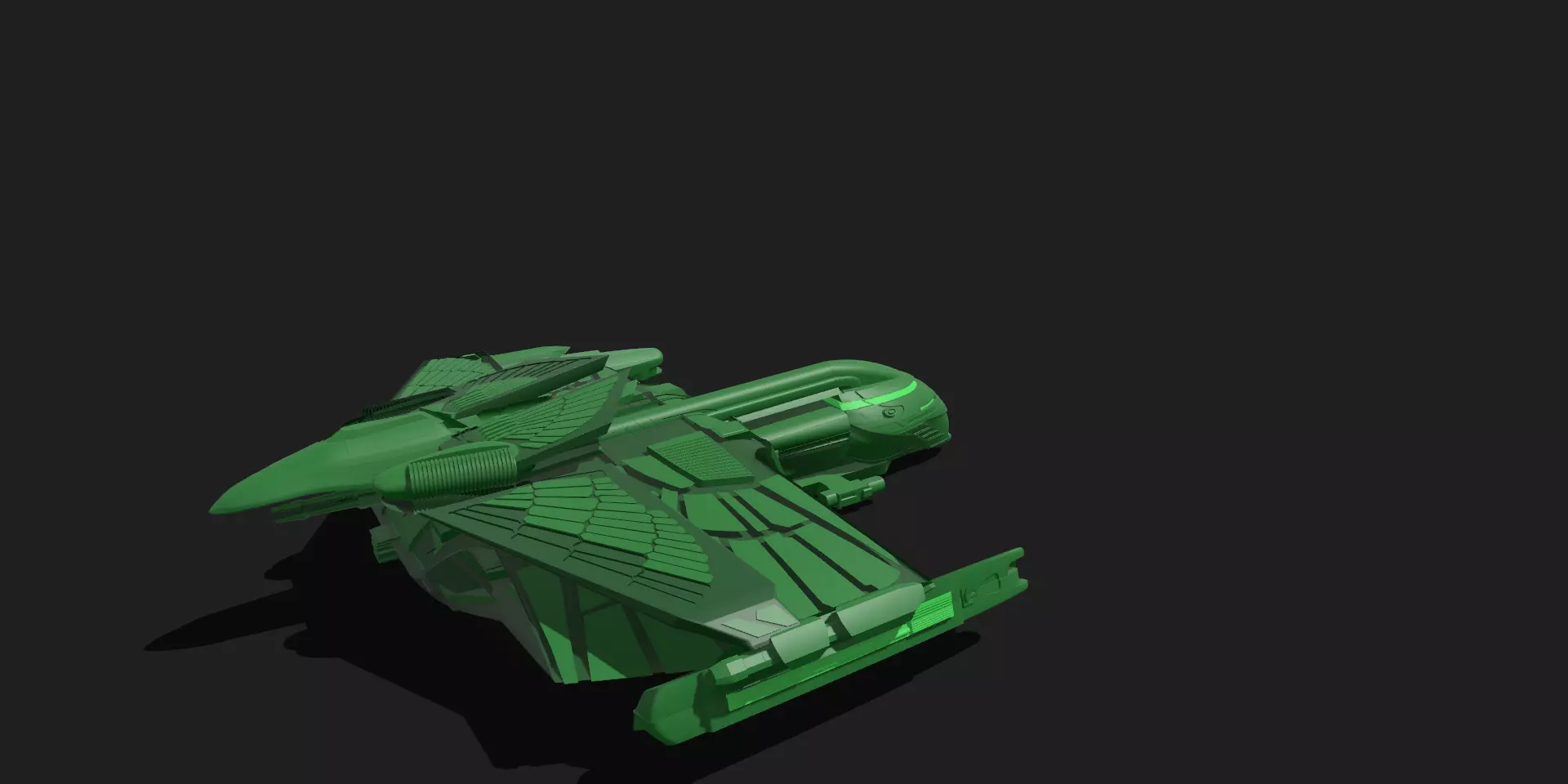 Romulan star striker 3D print model_5