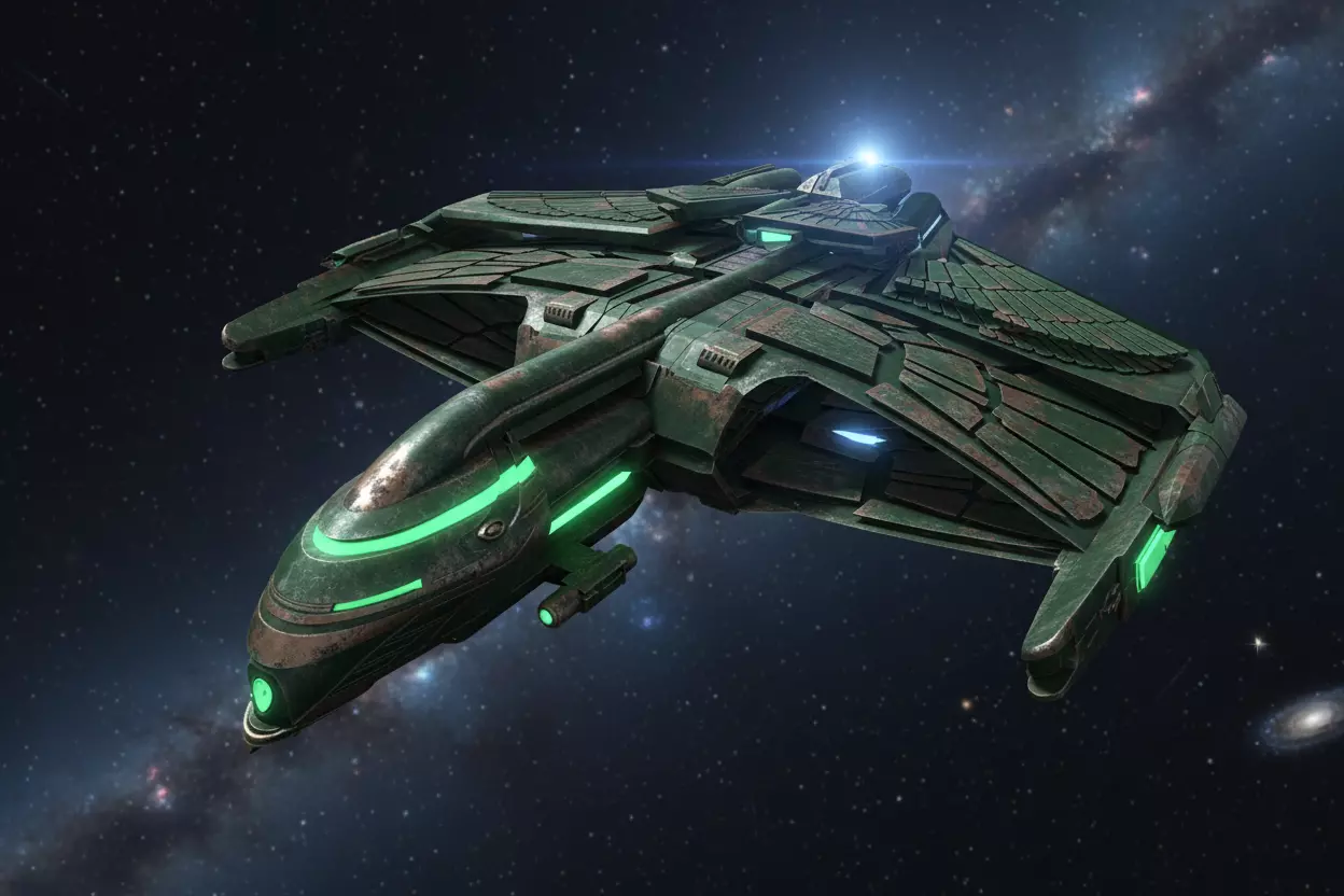 Romulan star striker 3D print model_12