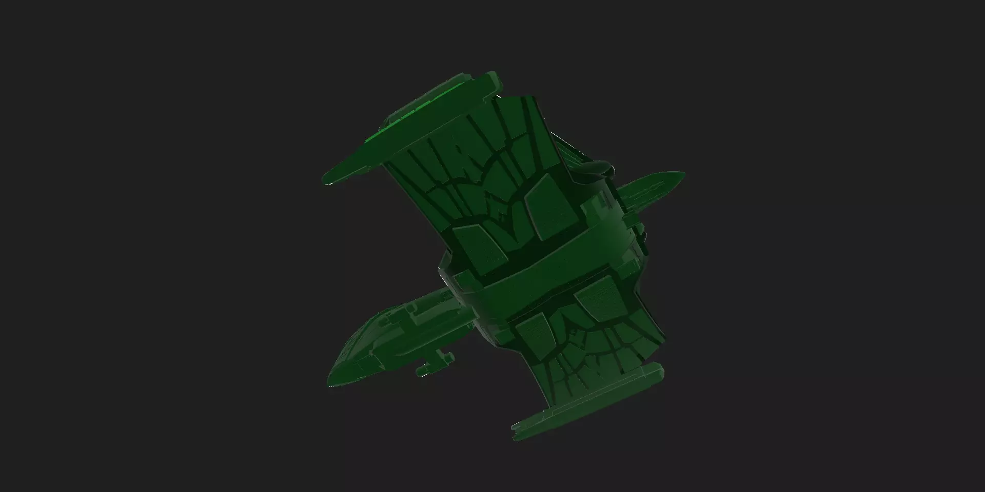 Romulan star striker 3D print model_3