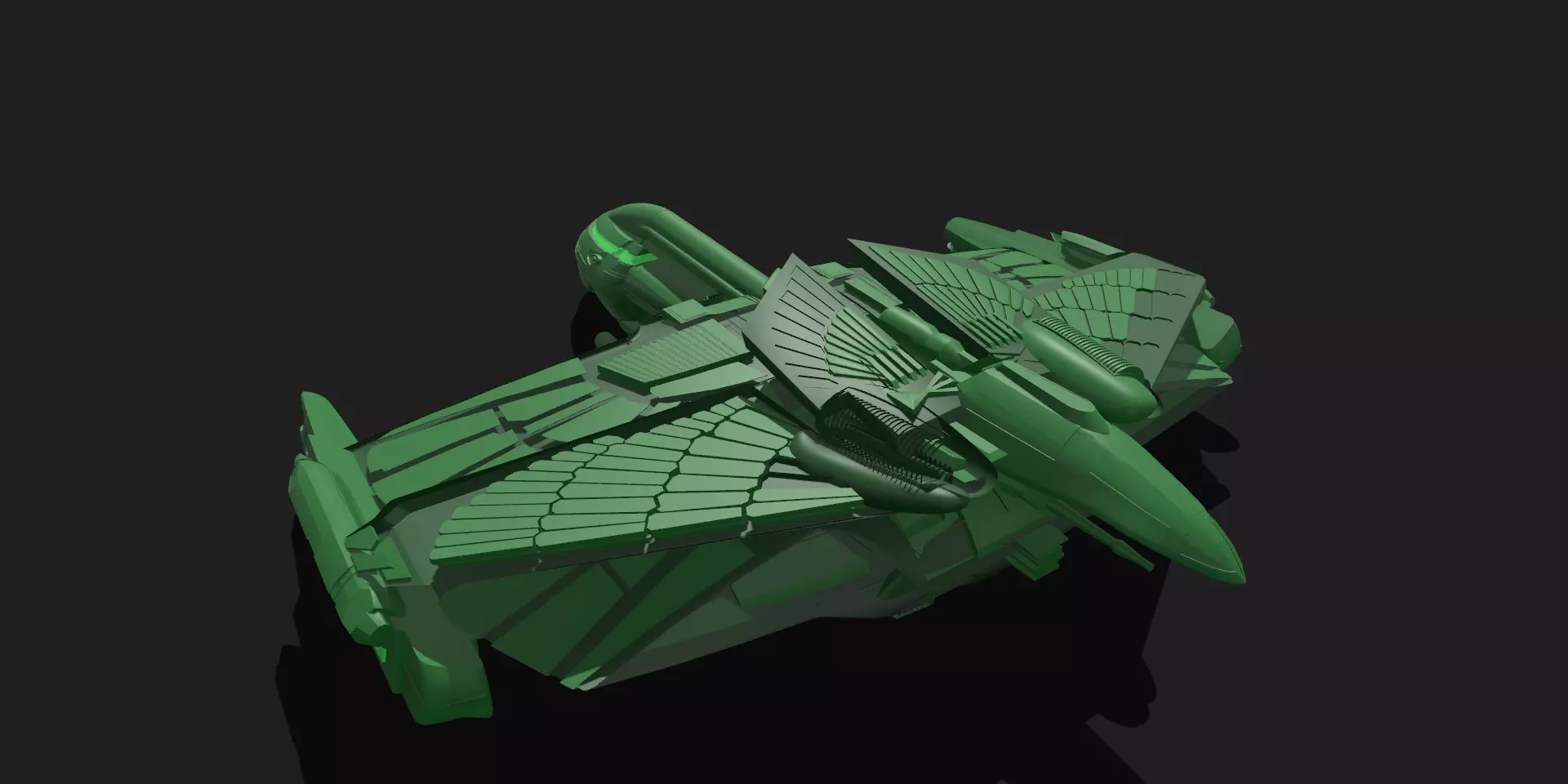 Romulan star striker 3D print model_2