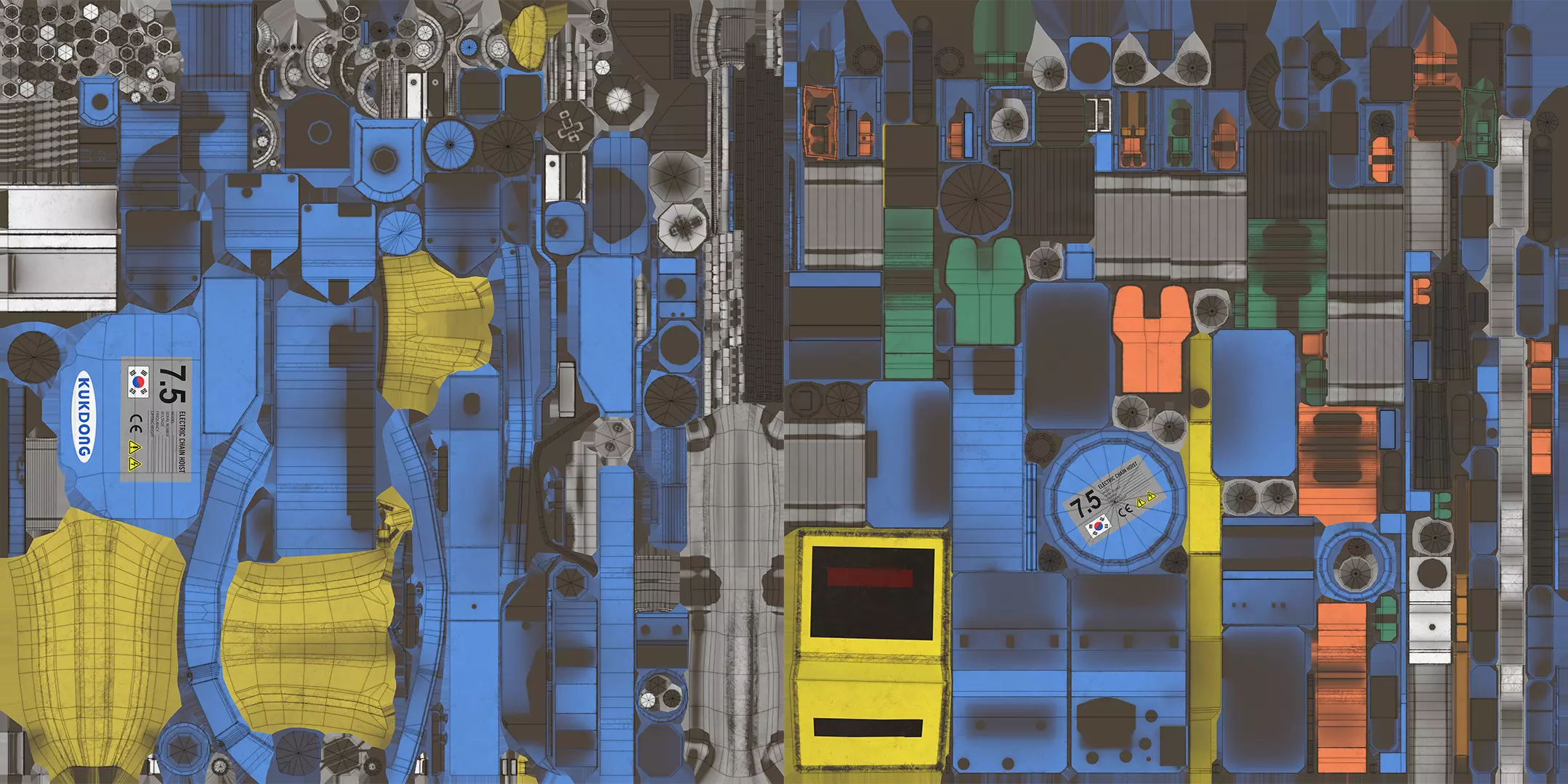 Monorail hoist 3D model_14