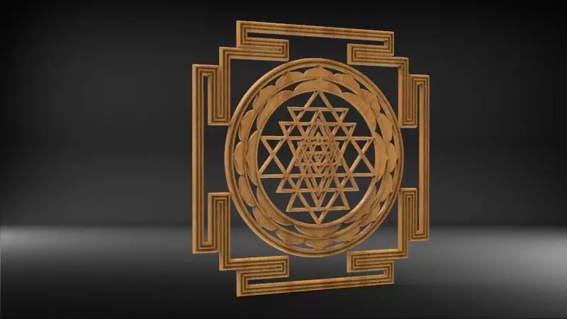 Shri Yantra 3D model_1