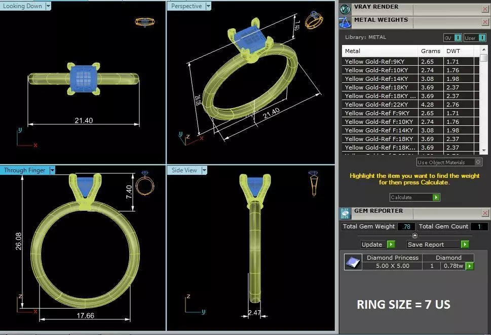 4 rings in one pack detail mapping 3D print model_11