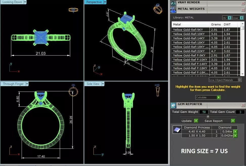 4 rings in one pack detail mapping 3D print model_23