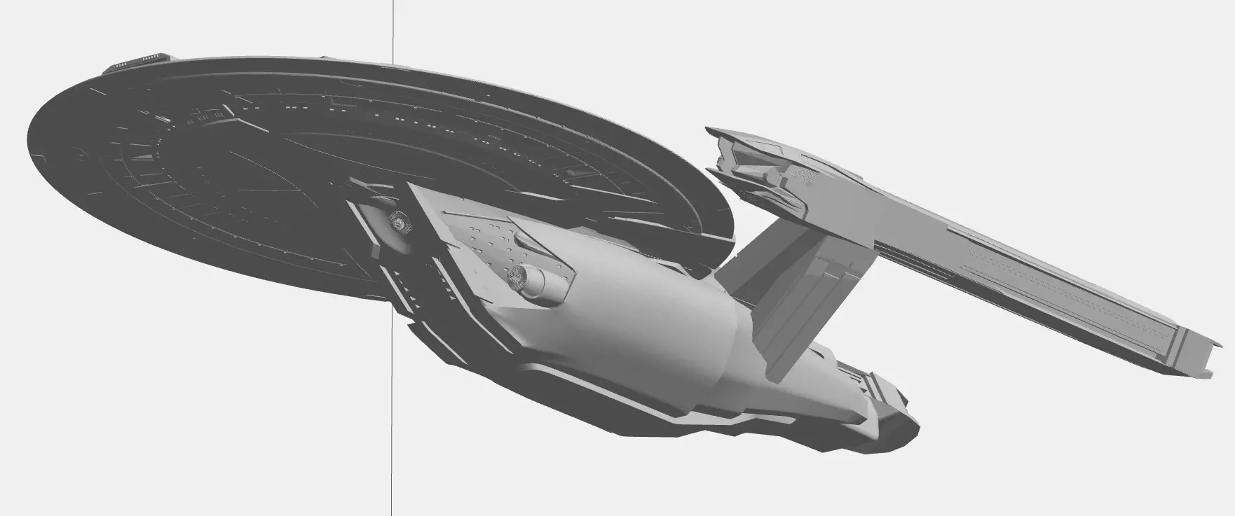 USS Crater - federation star ship 3D print model_1