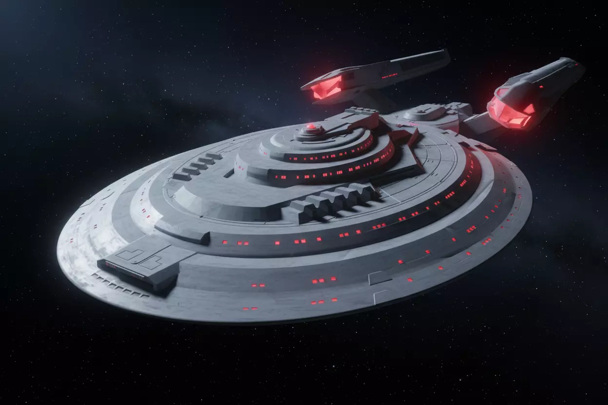 USS Crater - federation star ship 3D print model_8