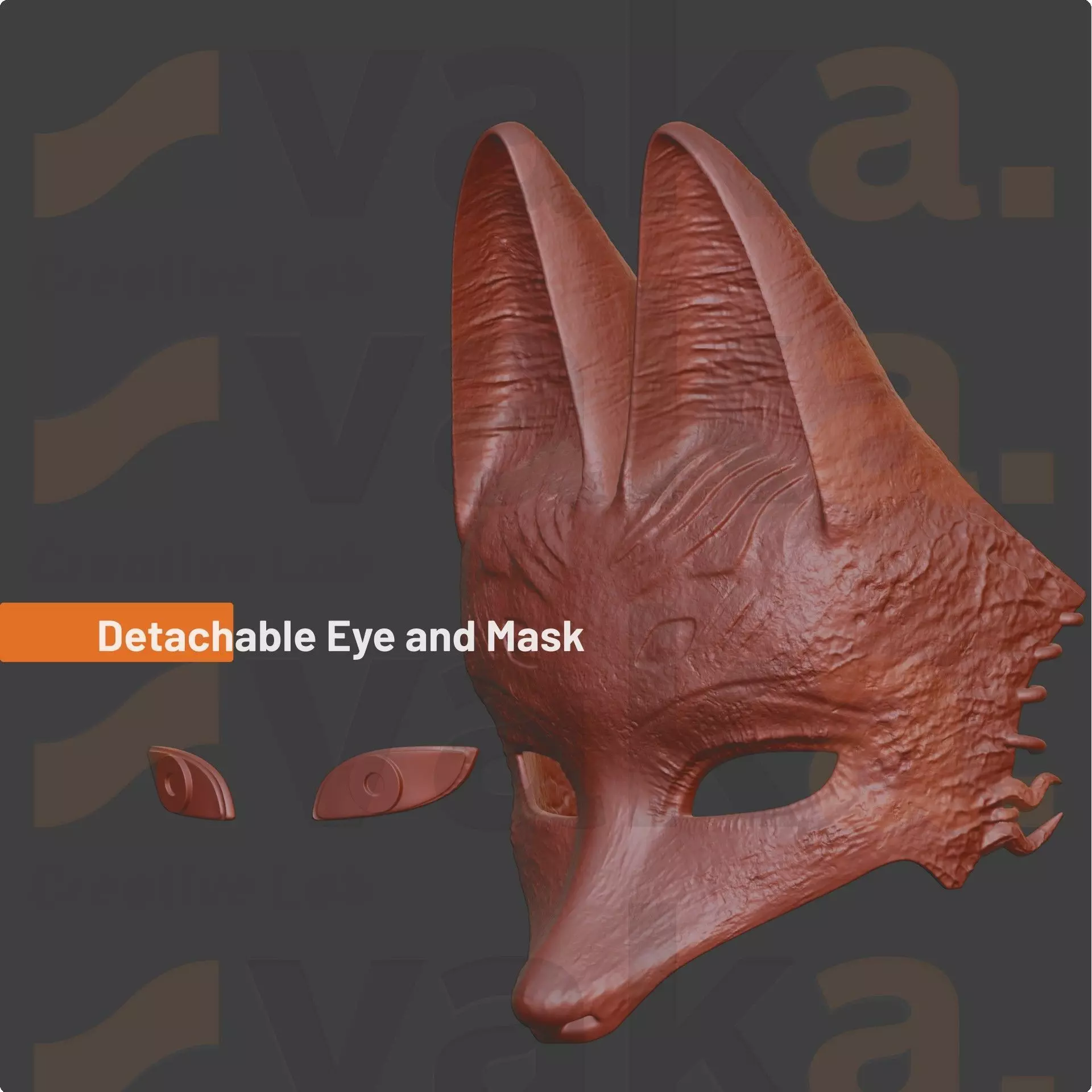 Kotoyuki Tsuneki Fox Mask Silent Hill F Inspired 3D STL 3D print model_1