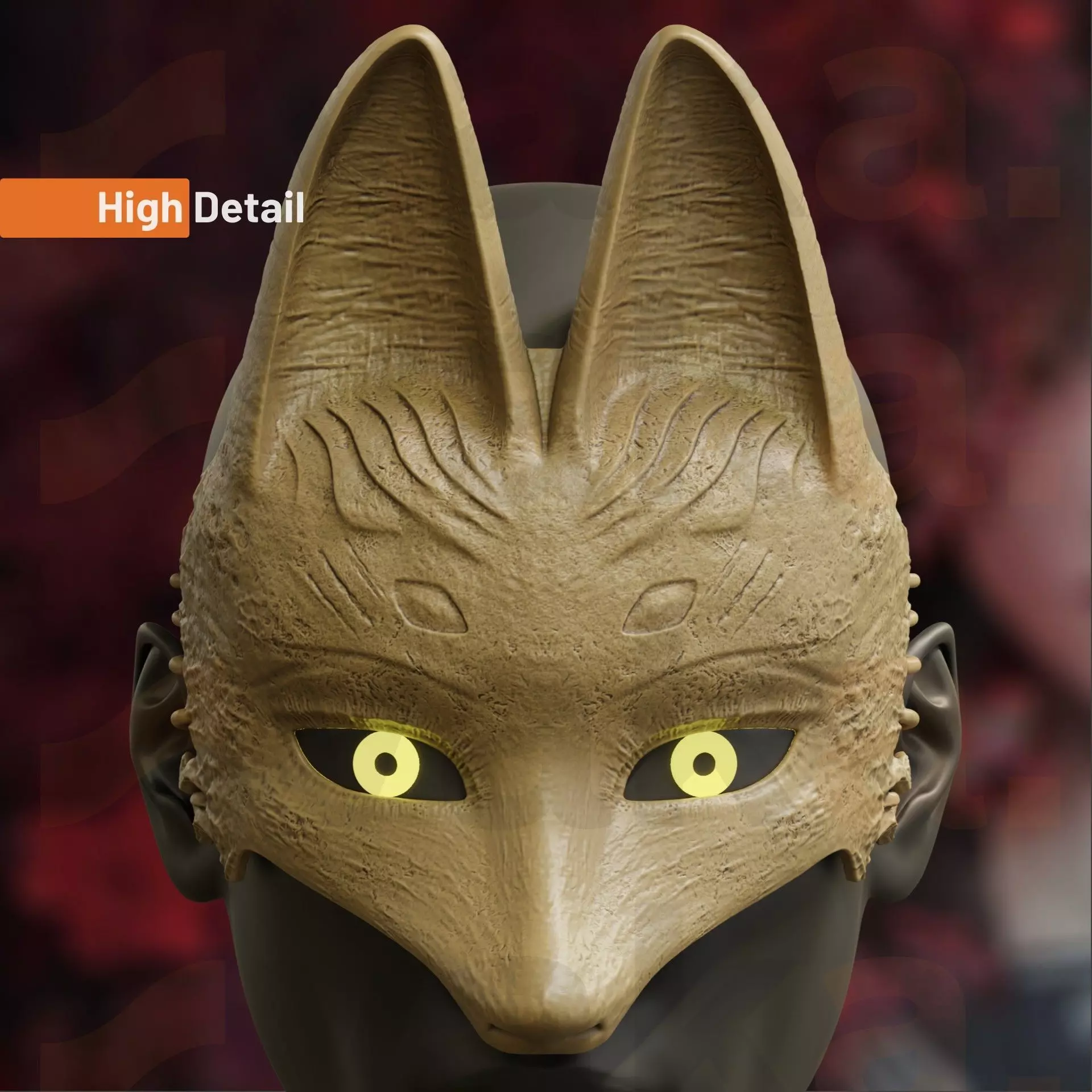 Kotoyuki Tsuneki Fox Mask Silent Hill F Inspired 3D STL 3D print model_2