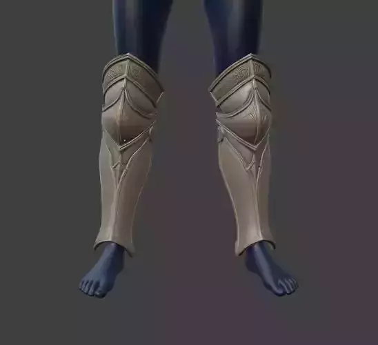 SILVER KNIGHT GREAVES