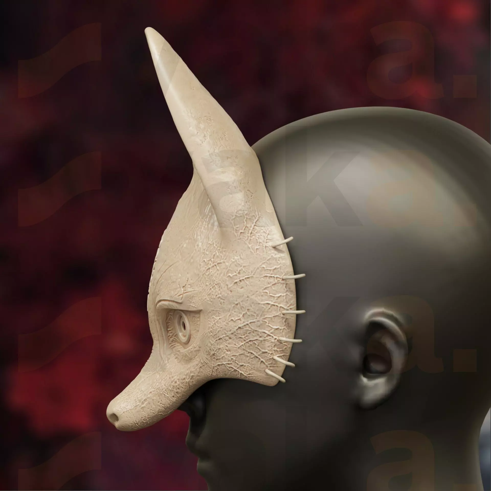 Fox Mask Hinako Steel Pipe Silent Hill F Inspired 3D Print STL 3D print model_2