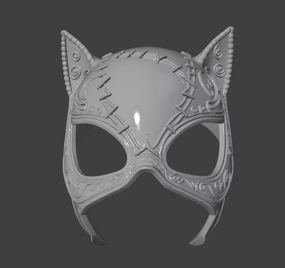 WOMAN CAT MASK 3D print model_2