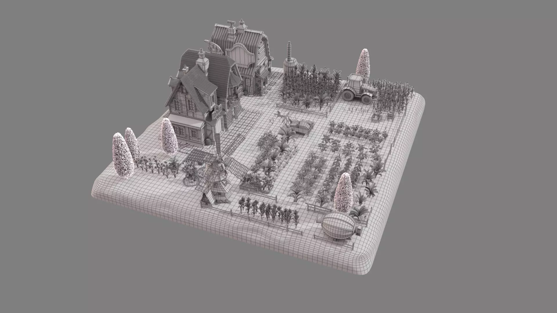 Cartoon Farm 3D model_13