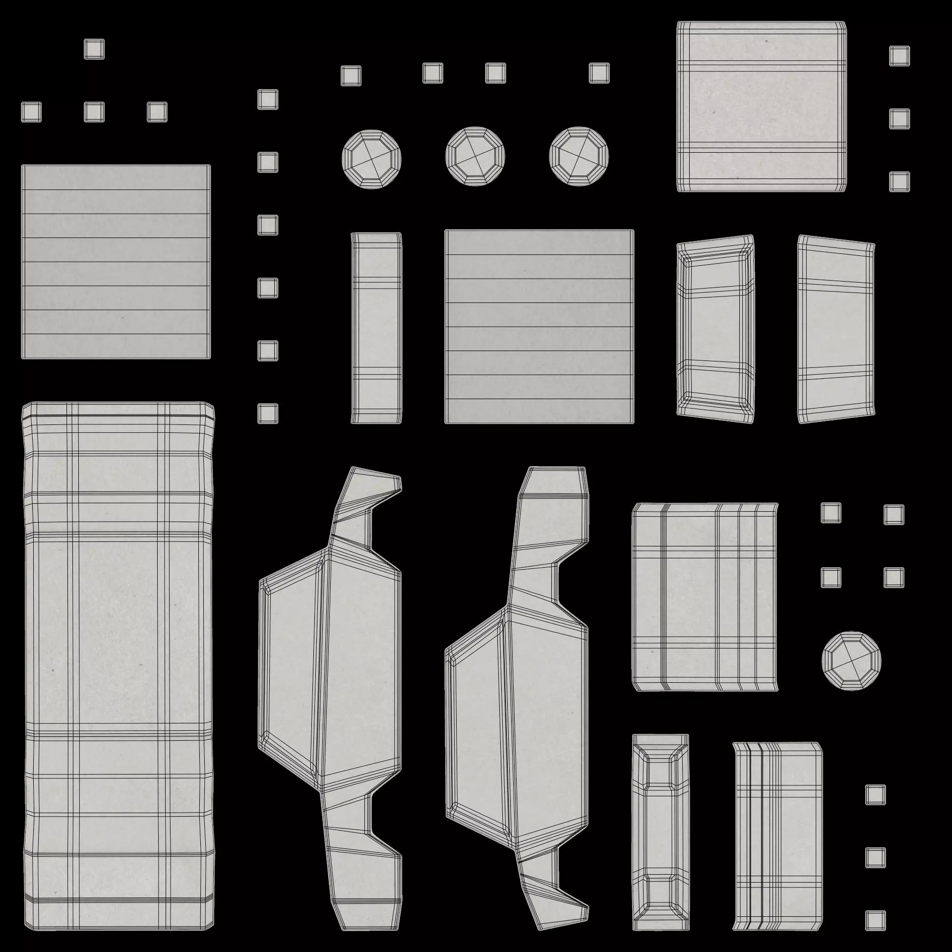 Paper City - Stylized Night Metropolis V2 Low-poly 3D model_18