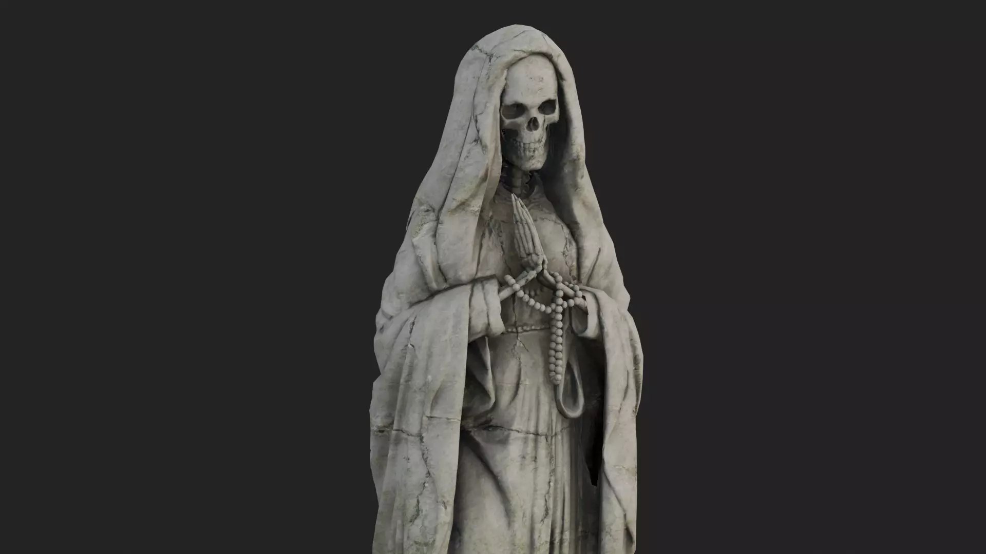 Santa Muerte Statues Low-poly 3D model_8