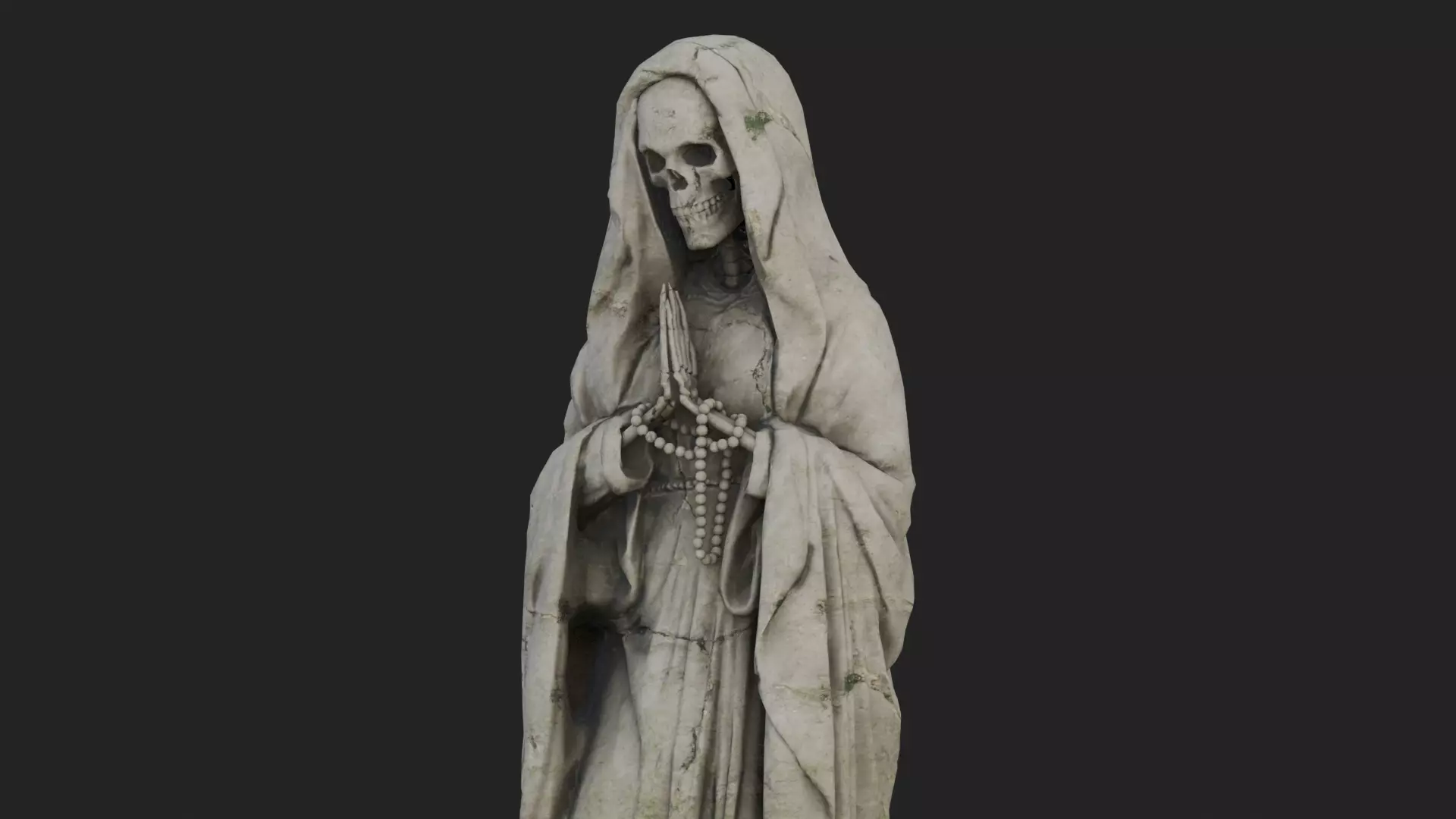 Santa Muerte Statues Low-poly 3D model_7