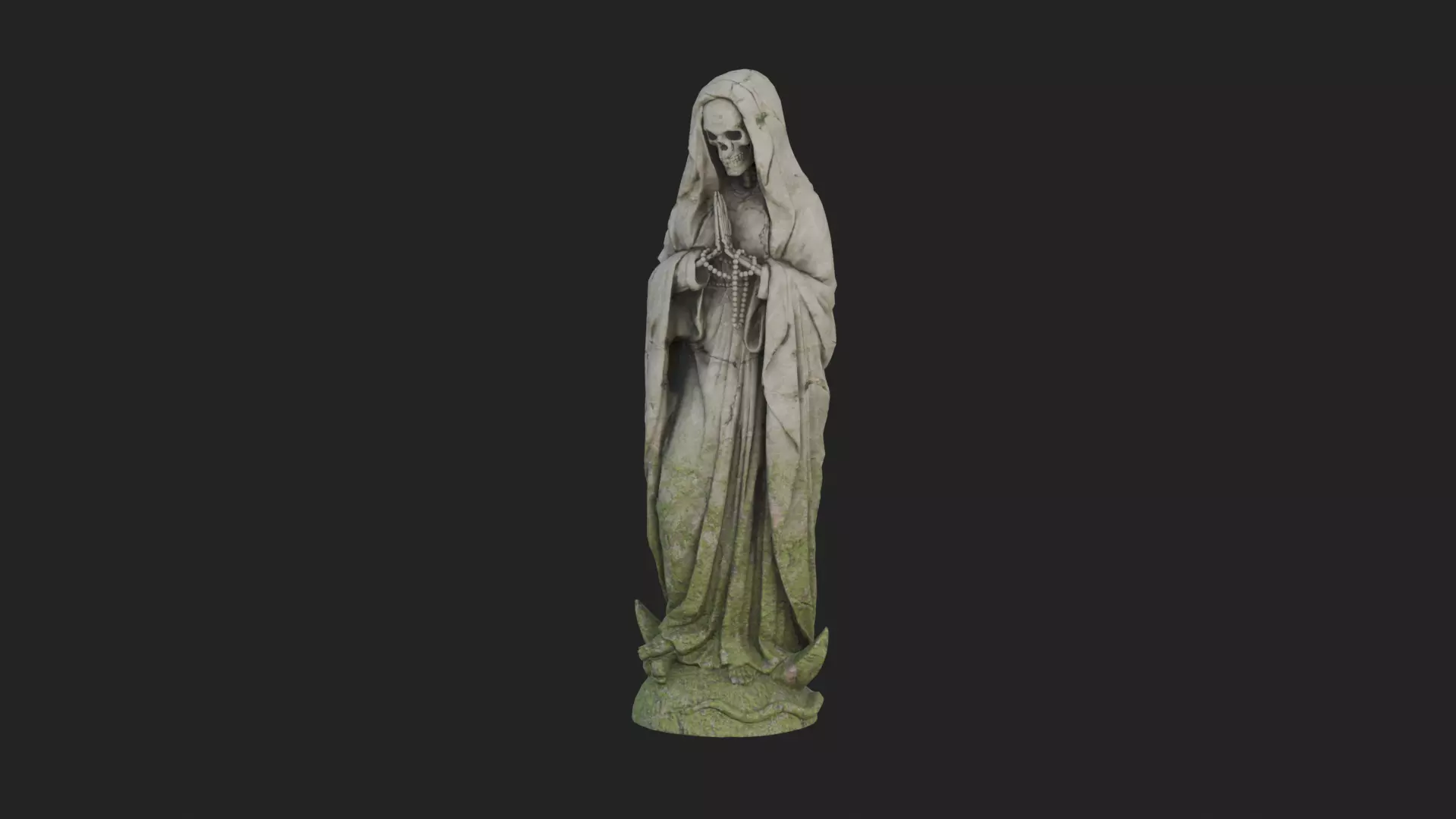 Santa Muerte Statues Low-poly 3D model_3